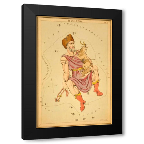 Auriga, 1825 Black Modern Wood Framed Art Print by Aspin, Jehoshaphat