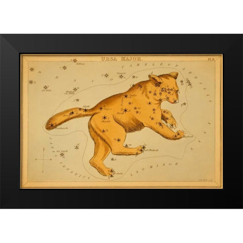 Ursa Major, 1825 Black Modern Wood Framed Art Print by Aspin, Jehoshaphat