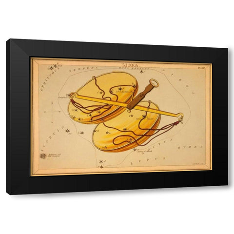 Libra, 1825 Black Modern Wood Framed Art Print by Aspin, Jehoshaphat