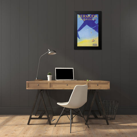 Bermuda in 5 Hours, 1937 Black Modern Wood Framed Art Print by Lawler, Paul