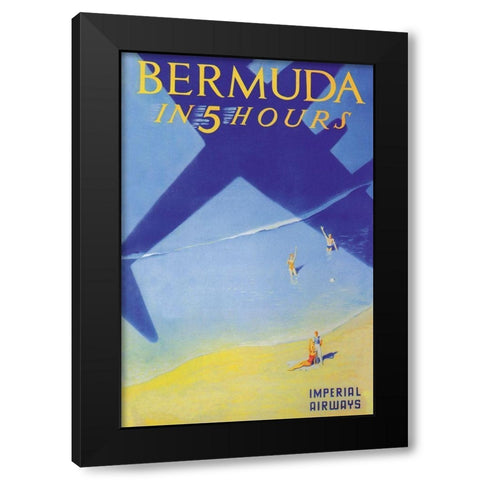 Bermuda in 5 Hours, 1937 Black Modern Wood Framed Art Print by Lawler, Paul