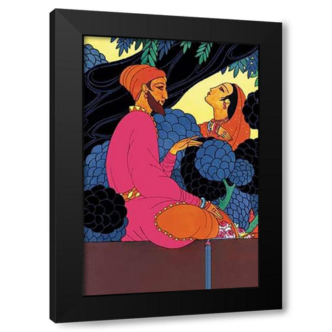 Persian Garden, 1925 Black Modern Wood Framed Art Print by McIntosh, Frank