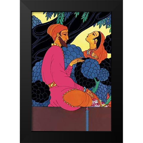 Persian Garden, 1925 Black Modern Wood Framed Art Print by McIntosh, Frank