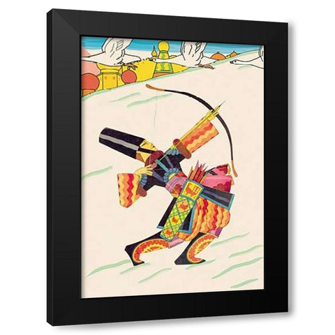 Tarban the Bowman, 1926 Black Modern Wood Framed Art Print by McIntosh, Frank