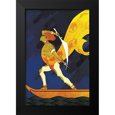 The Bark of the False Caliph, 1926 Black Modern Wood Framed Art Print by McIntosh, Frank