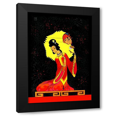 The Princess Badour, 1926 Black Modern Wood Framed Art Print by McIntosh, Frank