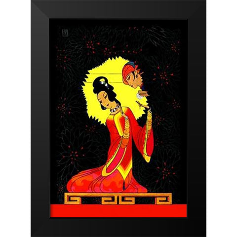 The Princess Badour, 1926 Black Modern Wood Framed Art Print by McIntosh, Frank