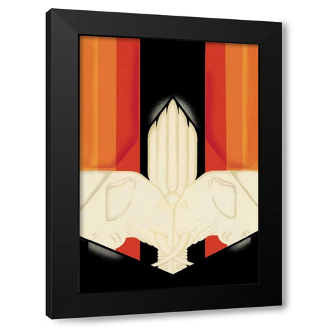 The Ivory Elephants, 1927 Black Modern Wood Framed Art Print with Double Matting by McIntosh, Frank