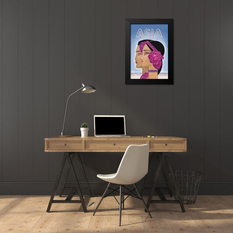 Starlight - Tahiti, 1928 Black Modern Wood Framed Art Print by McIntosh, Frank