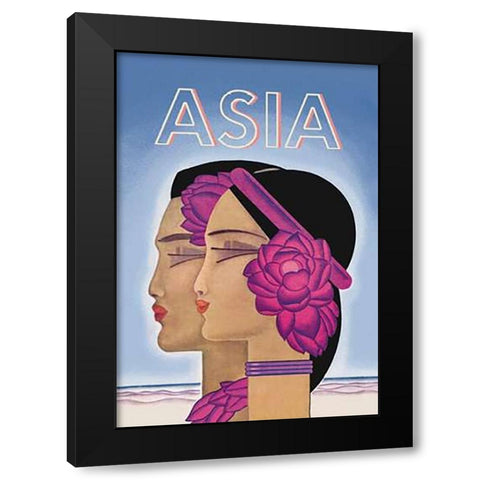 Starlight - Tahiti, 1928 Black Modern Wood Framed Art Print by McIntosh, Frank