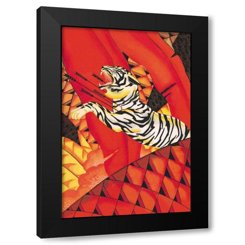 Tiger!, 1928 Black Modern Wood Framed Art Print by McIntosh, Frank