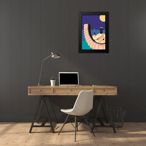 African Rhythm, 1930 Black Modern Wood Framed Art Print by McIntosh, Frank
