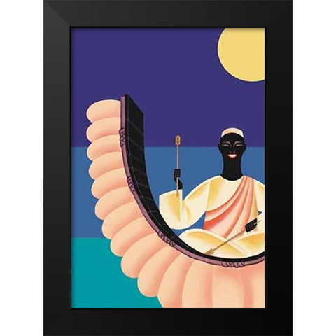 African Rhythm, 1930 Black Modern Wood Framed Art Print by McIntosh, Frank