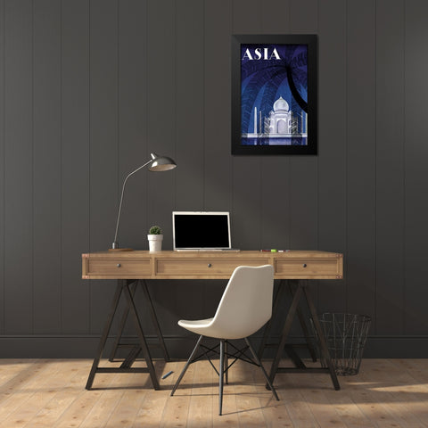 In Agra with Title, 1930 Black Modern Wood Framed Art Print by McIntosh, Frank