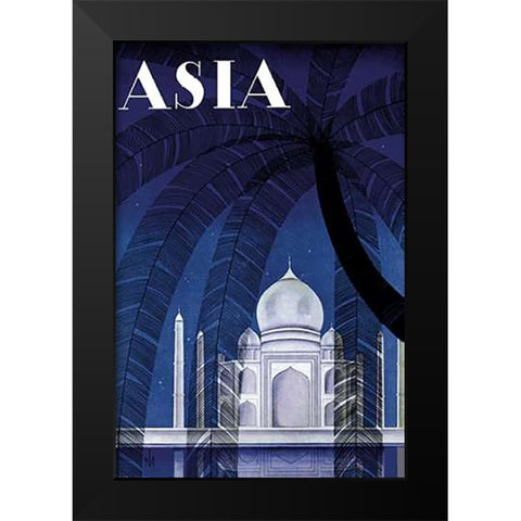 In Agra with Title, 1930 Black Modern Wood Framed Art Print by McIntosh, Frank