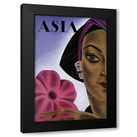 Sumatran Mode in Millinery with Title, 1931 Black Modern Wood Framed Art Print by McIntosh, Frank