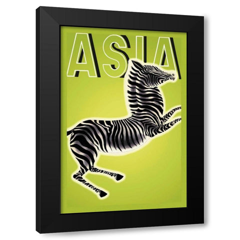 Zebra with Title, 1933 Black Modern Wood Framed Art Print by McIntosh, Frank