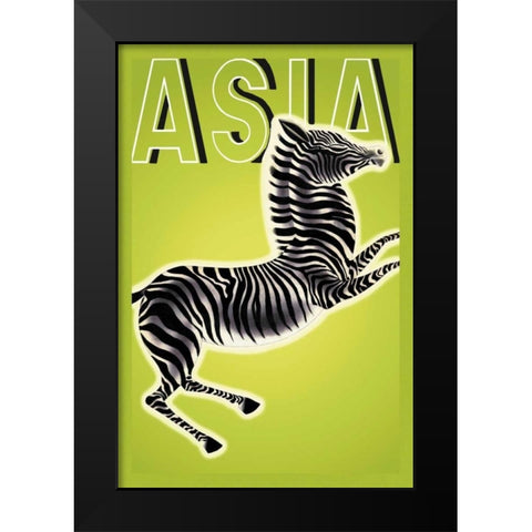 Zebra with Title, 1933 Black Modern Wood Framed Art Print by McIntosh, Frank