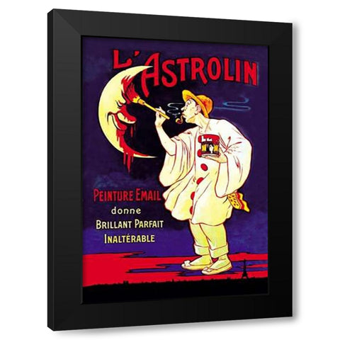 LAstrolin - Painting the Moon, 1907 Black Modern Wood Framed Art Print by Oge, Eugene