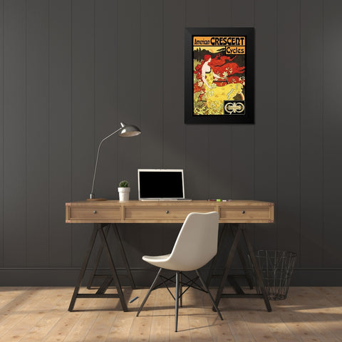 American Crescent Cycles, 1901 Black Modern Wood Framed Art Print by Ramsdell, Fred
