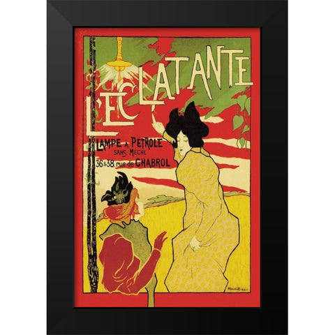 LEclatante - The Brilliant Lamp, 1895 Black Modern Wood Framed Art Print by Robbe, Manuel