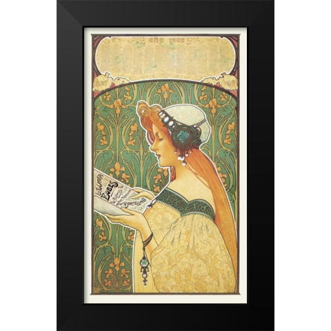 Lithografia Bobes, 1900 Black Modern Wood Framed Art Print by Unknown
