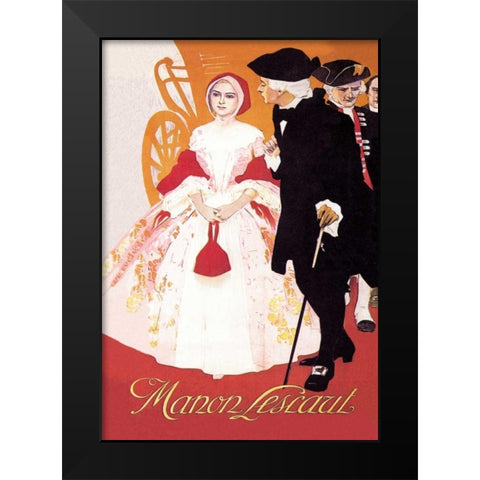 Manon Lescaut Black Modern Wood Framed Art Print by Unknown