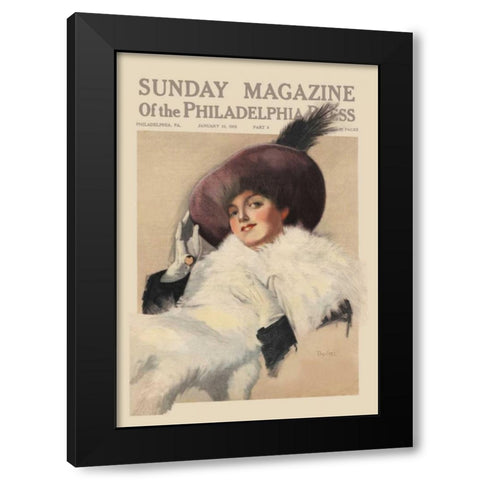 Sunday Magazine of the Philadelphia Press Black Modern Wood Framed Art Print with Double Matting by Unknown