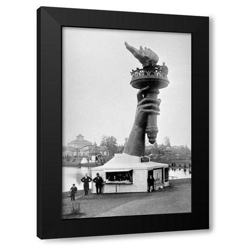 Torch of Liberty Fundraiser, Philadelphia, PA Black Modern Wood Framed Art Print by Unknown
