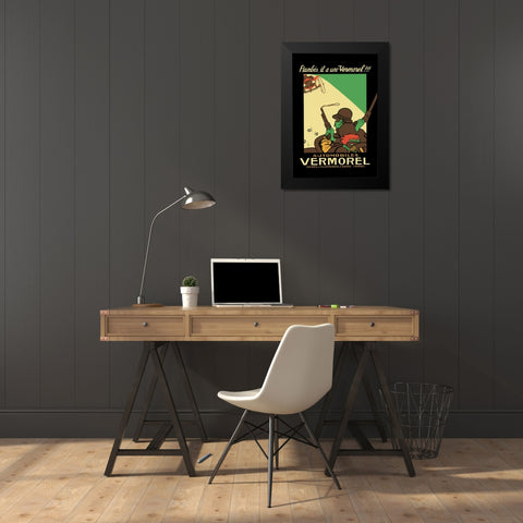 Vermorel Automobiles Black Modern Wood Framed Art Print by Unknown