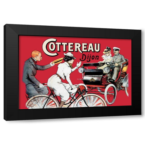 Cottereau Dijon Black Modern Wood Framed Art Print with Double Matting by Unknown