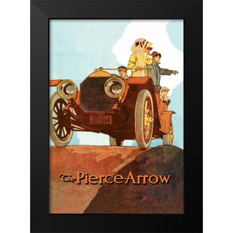 Sightseeing from the Pierce-Arrow Black Modern Wood Framed Art Print by Unknown