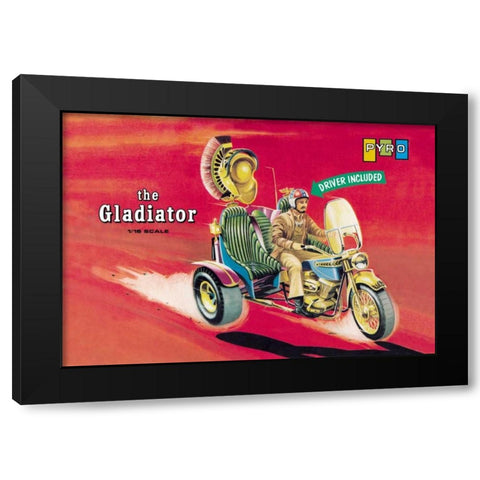 The Gladiator - Driver Included Black Modern Wood Framed Art Print by Unknown