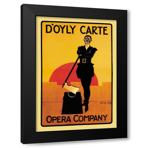 The Executioner: D Oyly Carte Opera Company Black Modern Wood Framed Art Print with Double Matting by Unknown