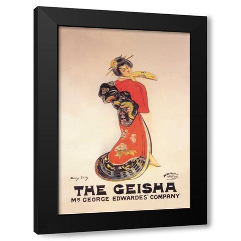 The Geisha: Mr. George Edwardes  Company Black Modern Wood Framed Art Print by Unknown