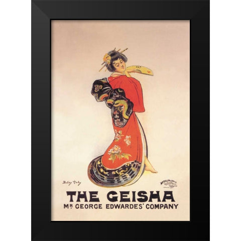The Geisha: Mr. George Edwardes  Company Black Modern Wood Framed Art Print by Unknown