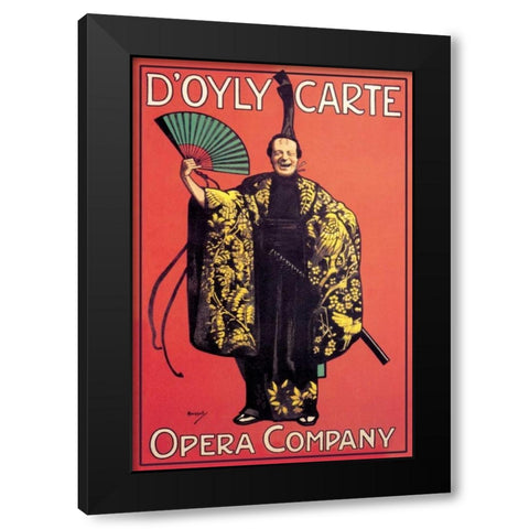 D Oyly Carte Opera Company (Asian Costume) Black Modern Wood Framed Art Print by Unknown