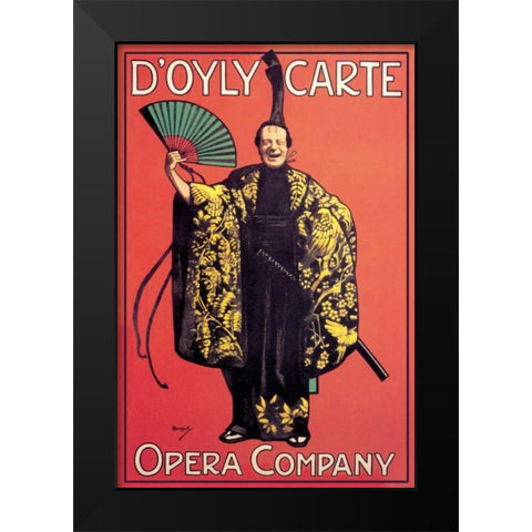 D Oyly Carte Opera Company (Asian Costume) Black Modern Wood Framed Art Print by Unknown