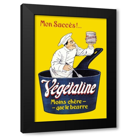 Vegetaline Black Modern Wood Framed Art Print with Double Matting by Unknown