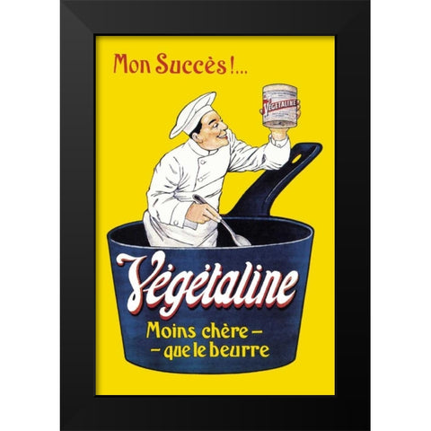 Vegetaline Black Modern Wood Framed Art Print by Unknown