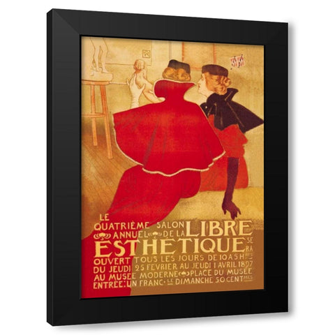 La Libre Esthetique Black Modern Wood Framed Art Print by Van Rysselberghe, Theodore