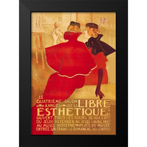 La Libre Esthetique Black Modern Wood Framed Art Print by Van Rysselberghe, Theodore