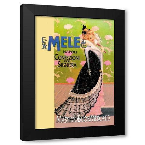 Confezioni per Signora, 1898 Black Modern Wood Framed Art Print by Villa, Aleardo