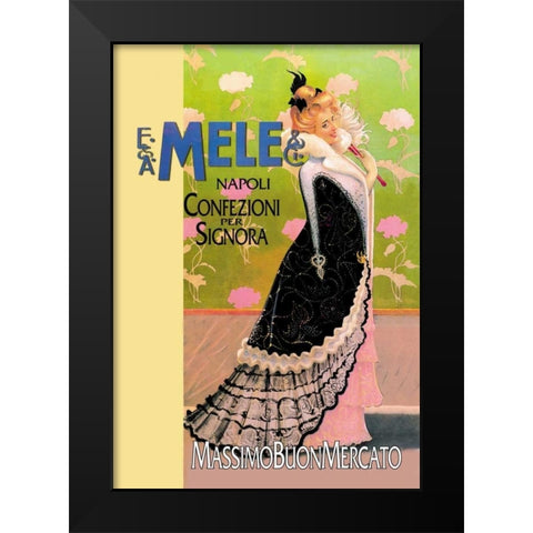 Confezioni per Signora, 1898 Black Modern Wood Framed Art Print by Villa, Aleardo