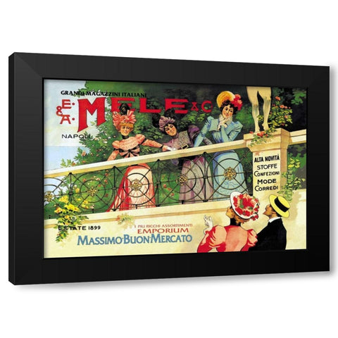 The Great Italian Store and Emporium, E. A. Mele, 1898 Black Modern Wood Framed Art Print by Villa, Aleardo