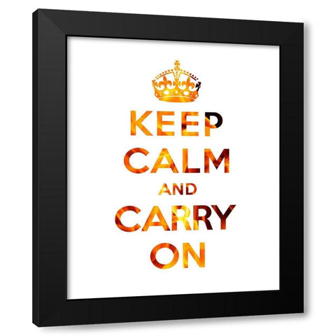 Keep Calm and Carry On - Texture I Black Modern Wood Framed Art Print by The British Ministry of Information