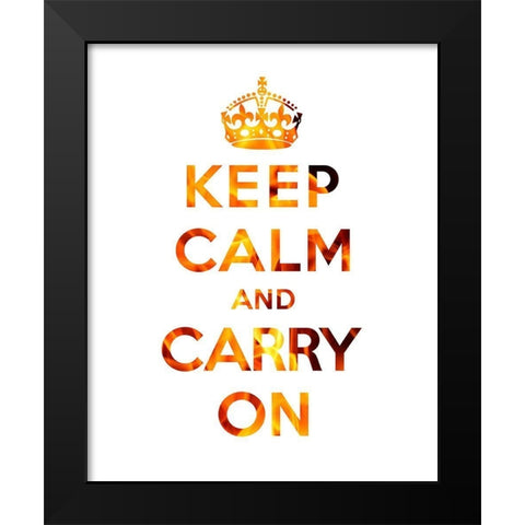 Keep Calm and Carry On - Texture I Black Modern Wood Framed Art Print by The British Ministry of Information