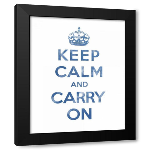Keep Calm and Carry On - Texture III Black Modern Wood Framed Art Print by The British Ministry of Information