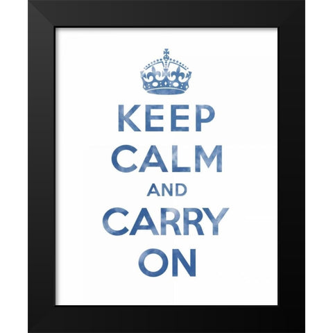 Keep Calm and Carry On - Texture III Black Modern Wood Framed Art Print by The British Ministry of Information