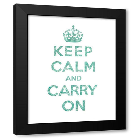 Keep Calm and Carry On - Texture V Black Modern Wood Framed Art Print with Double Matting by The British Ministry of Information